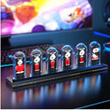 RGB Digital Tube Clock LED Glow IPS Color Screen DIY Analog Digital Tube Night Light Game Desktop Home Decoration