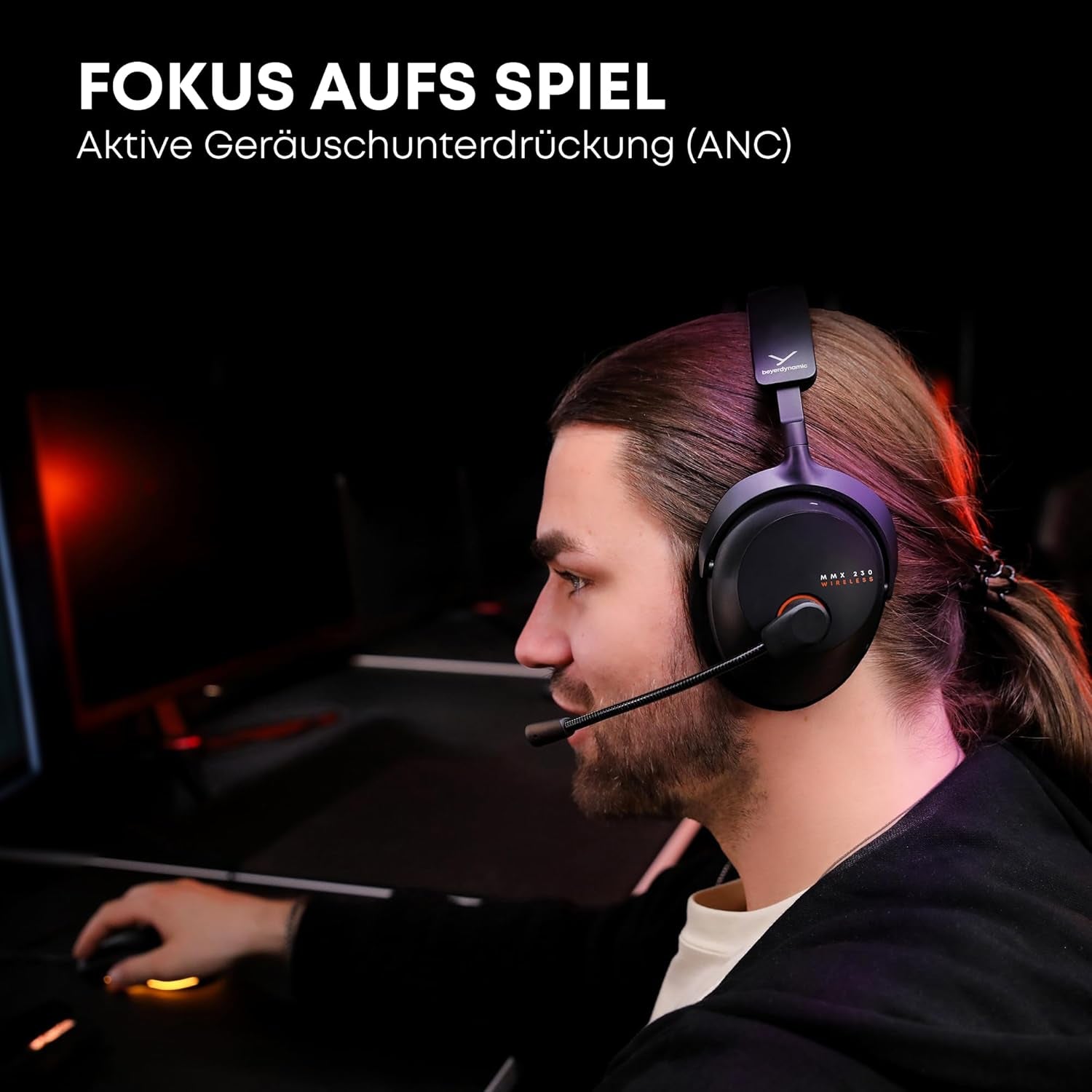 Beyerdynamic MMX 230 Wireless Gaming Headset Mit ANC Und Bluetooth® 6.0, 60 Stunden Akkulaufzeit, Ersetzbarem Akku, in Schwarz