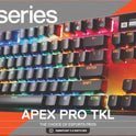 Steelseries Apex Pro TKL Gen 3 - Gaming Keyboard - Hall Effect Switches; Omnipoint 3.0 - Adjustable Actuation - Game-Ready Presets - Rapid Trigger, Protection Mode, Rapid Tap/Socd - German QWERTZ