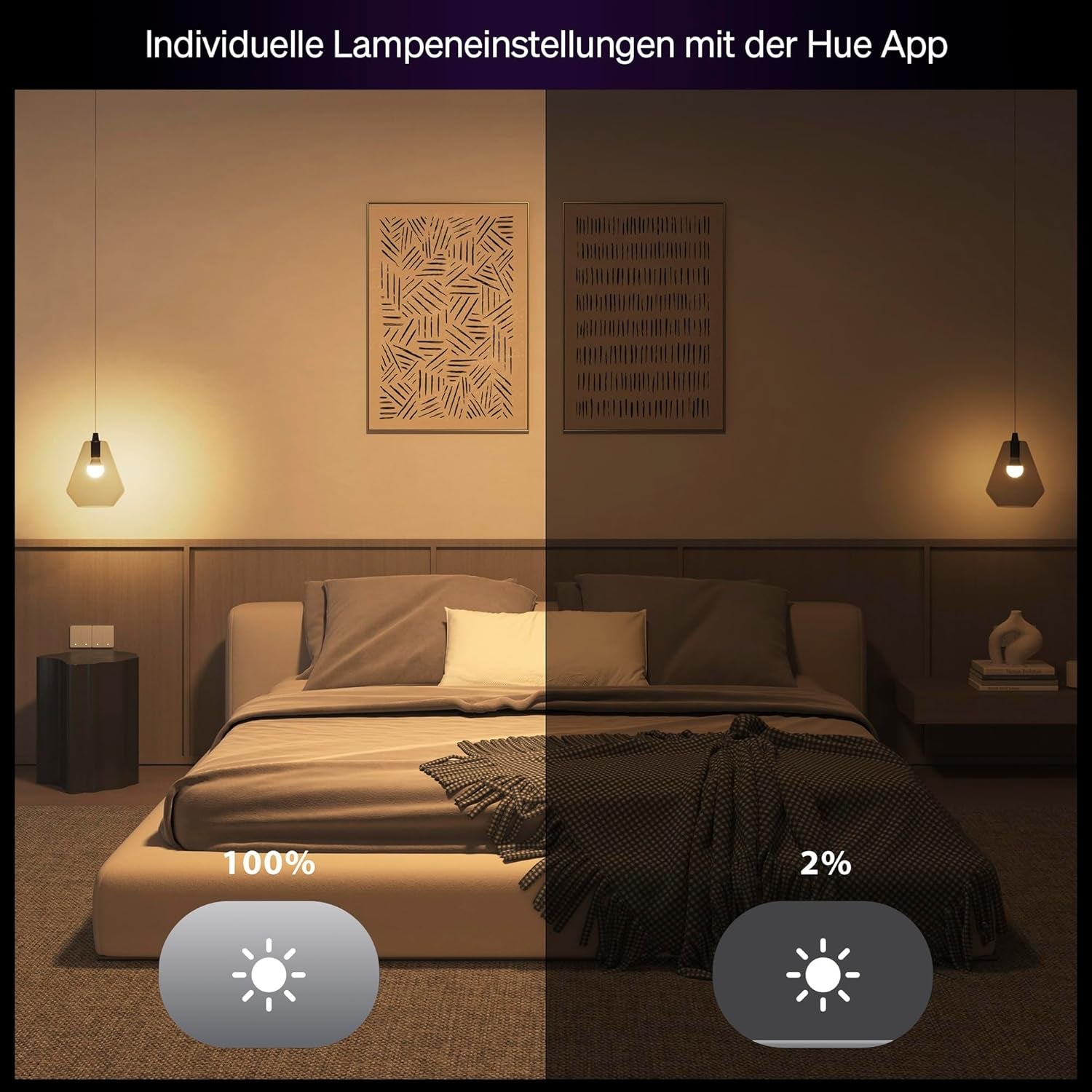 Philips Hue Essential Smart LED A60 Glühbirne,White and Color, E27-Fassung, 8 W, 2200 K–6500 K, 806 Lm, Dimmbar, Kompatibel Mit Alexa, Google Assistant Und Apple Home, 4Er-Pack