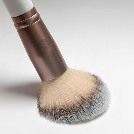 Make-Up Pinselset 15-Teilig Vegan | 12 Profi Schminkpinsel | Inkl. Blender, Reinigungsmatte & Veganem Leder-Köcher | Prime Vegan Pro | Coffee/Perlmutt | Luvia