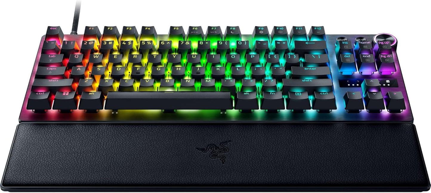 Razer Huntsman V3 Pro Tenkeyless - Analoge Optische TKL E-Sport PC Gaming-Tastatur Ohne Ziffernblock - Snap Tap - Rapid Trigger - Digitaler Drehregler & Steuerungstaste - QWERTZ De-Layout | Schwarz