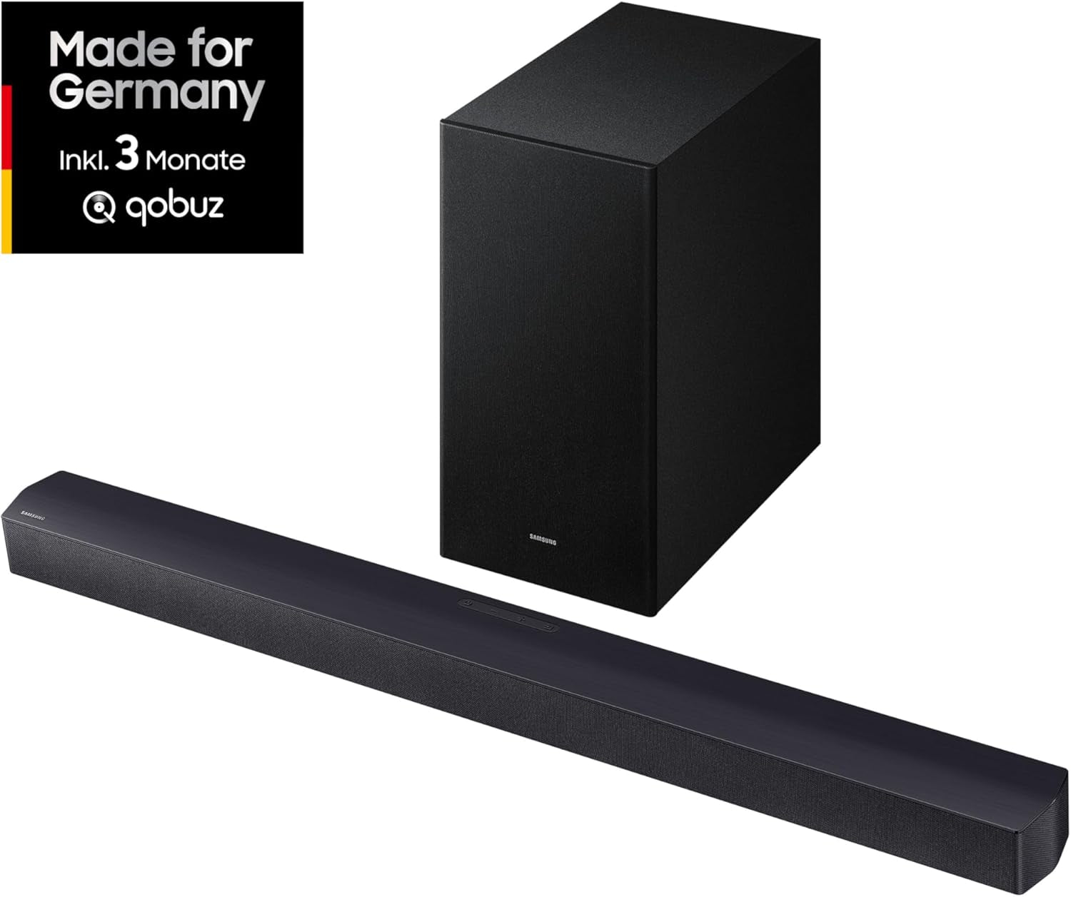 SAMSUNG HW-B460GF B-Series 2.1-Kanal-Soundbar Für Fernseher, Tv-Lautsprecher Mit Kabellosem 6,5"-Subwoofer, Game Mode, Adaptive Sound, Bass-Boost-Modus, Virtueller Surround Sound