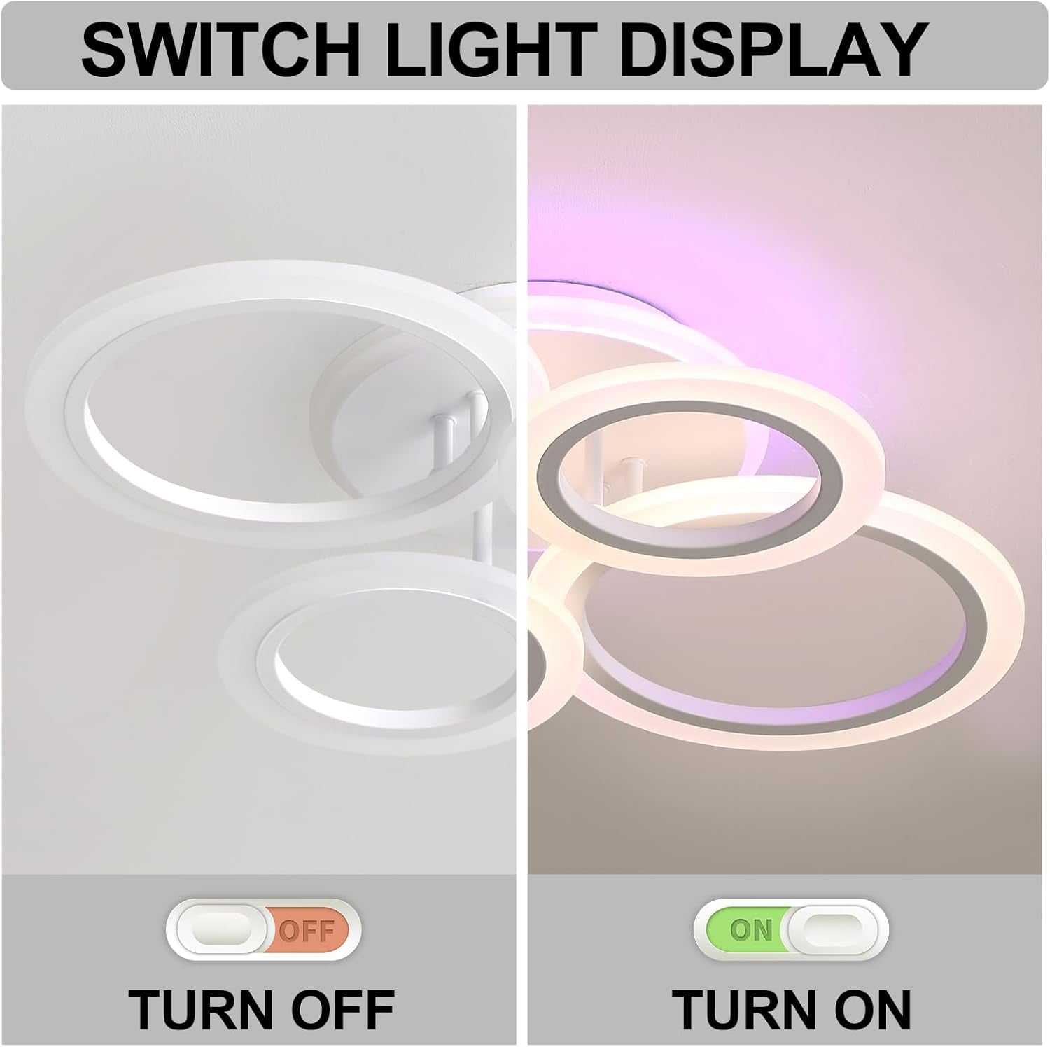 Led Deckenleuchte,50W Deckenlampe Mit Fernbedienung Rund,Weiße Schlafzimmerlampe Dimmbar,Modern Wohnzimmerlampe,Led Lampen Deckenlampen Für Schlafzimmer Küche Flur Kinderzimmer,3000K-6000K