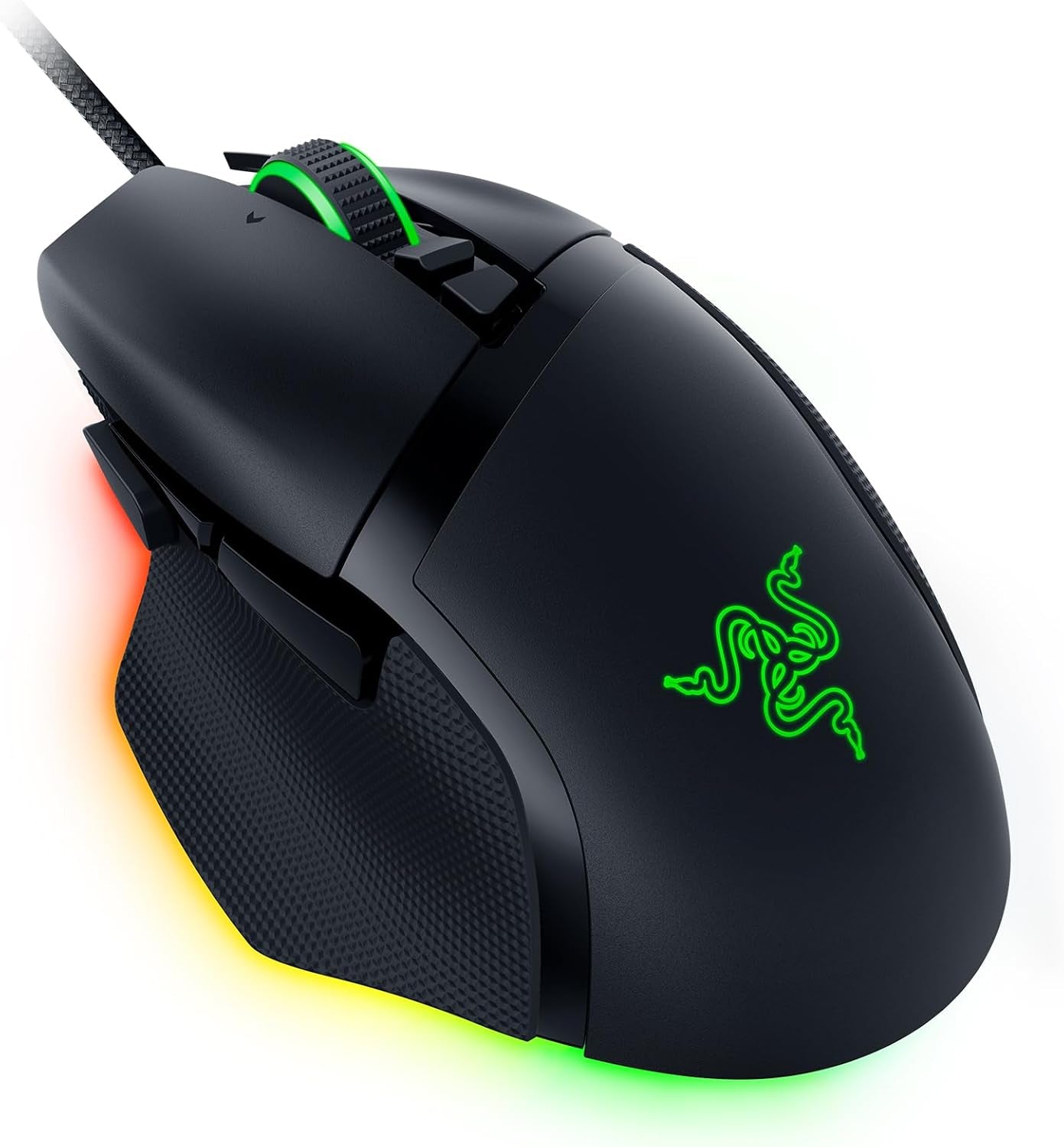 Razer Basilisk V3 - Kabelgebundene, Anpassbare Gaming Maus Mit Chroma RGB Für PC / Mac (10+1 Programmierbare Tasten, Neigbares Hyperscroll Mausrad, Ergonomisches Design) Schwarz