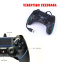 Intckwan Kabelgebunden Game Controller Für PS-4 / Pro/Slim/Laptop/Pc(Win7/8/10), Wired Gamepad Joystick Mit Vibration Und Anti-Rutsch-Griff, Ergonomie(Blau)