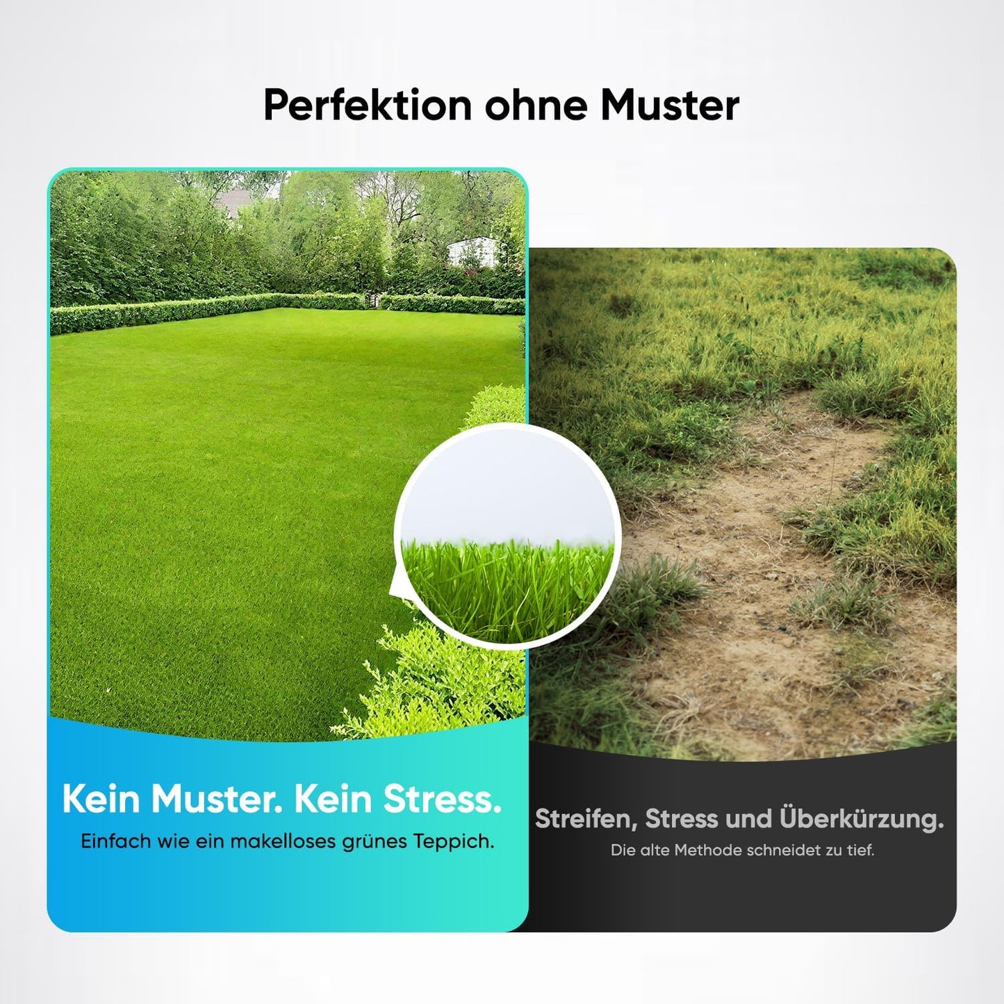 Sunseeker V3 Mähroboter Ohne Begrenzungskabel 600 M², Vision AI Doppel-Auge, 42% Steigung, App-Steuerung, Rasenmäher Mit Ein-Klick-Mähen