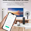 Ghome Smart WLAN Thermometer Hygrometer, Smart Infrarot-Fernbedienung, Digital Temperatur Luftfeuchtigkeitsmesser Mit App-Benachrichtigungsalarm, Kompatibel Mit Alexa Und Google Assistant(1 Pack)