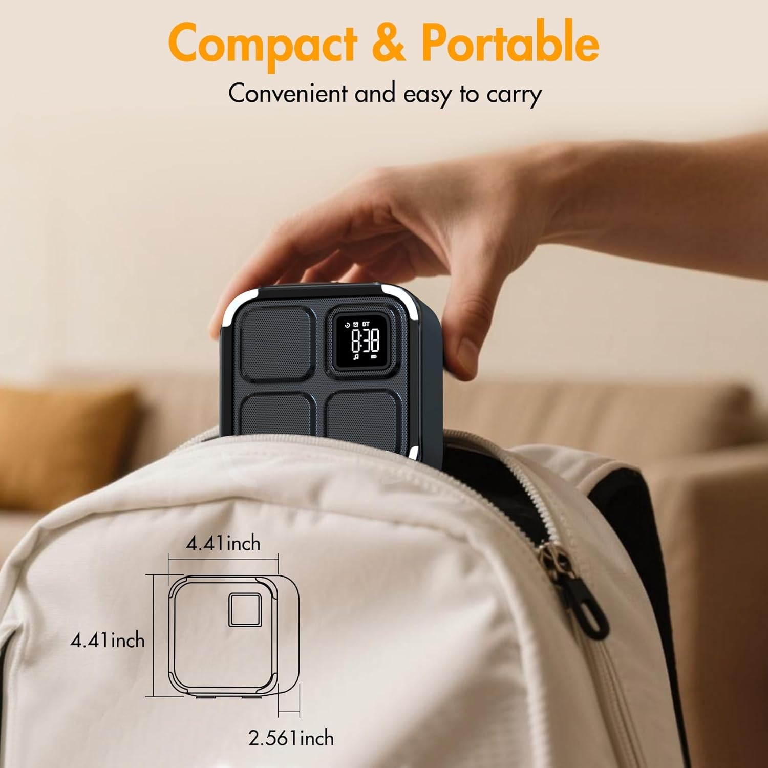 Bluetooth Lautsprecher Mit Wecker 30 Natural Sounds | 5-In-1: Nachtlicht, Tischuhr, Schlaf Timer, LED Lichtshow, Lange Akkulaufzeit, Geschenk Für Frauen Und Männer, Mädchen Und Junge