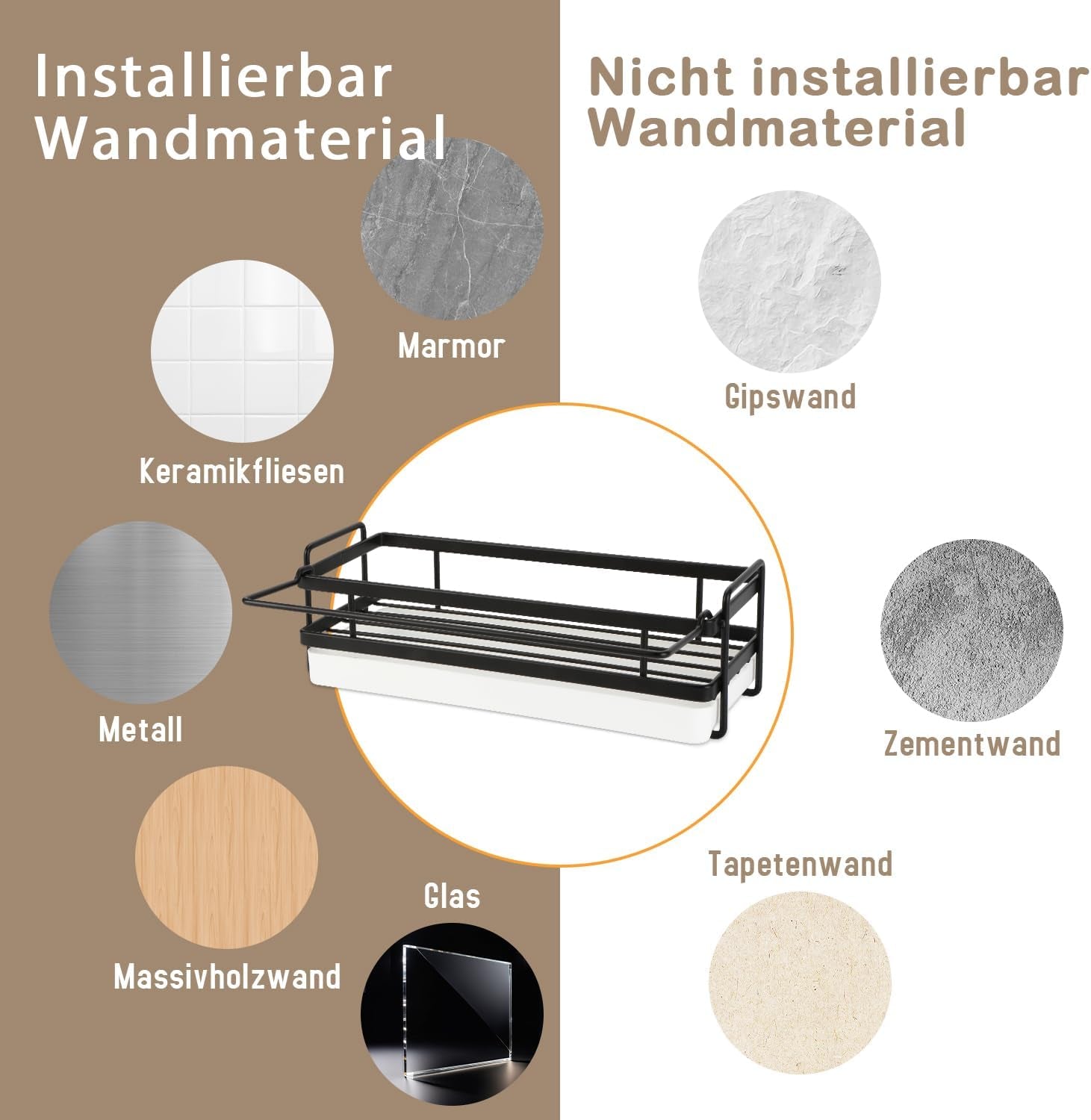 Spülbecken Organizer Küchen Organizer Mit Spültuchhalter- Hängend, Schwarz Kohlenstoffstahl Für Spüle, Abwasch, Spülmittel & Küchenutensilien - Spülablage & Küchenablage Ohne Bohren, Sink Organizer