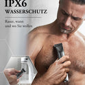 Intimrasierer Mann, Kensen 2 in 1 Rasierer Herren Intimbereich Wasserdicht Körperrasierer Herren Typ-C Bodygroom Herren Nass Trocken Intim Rasierer Männer Beine Brust Achselhöhle Leiste Aufsteckkämme