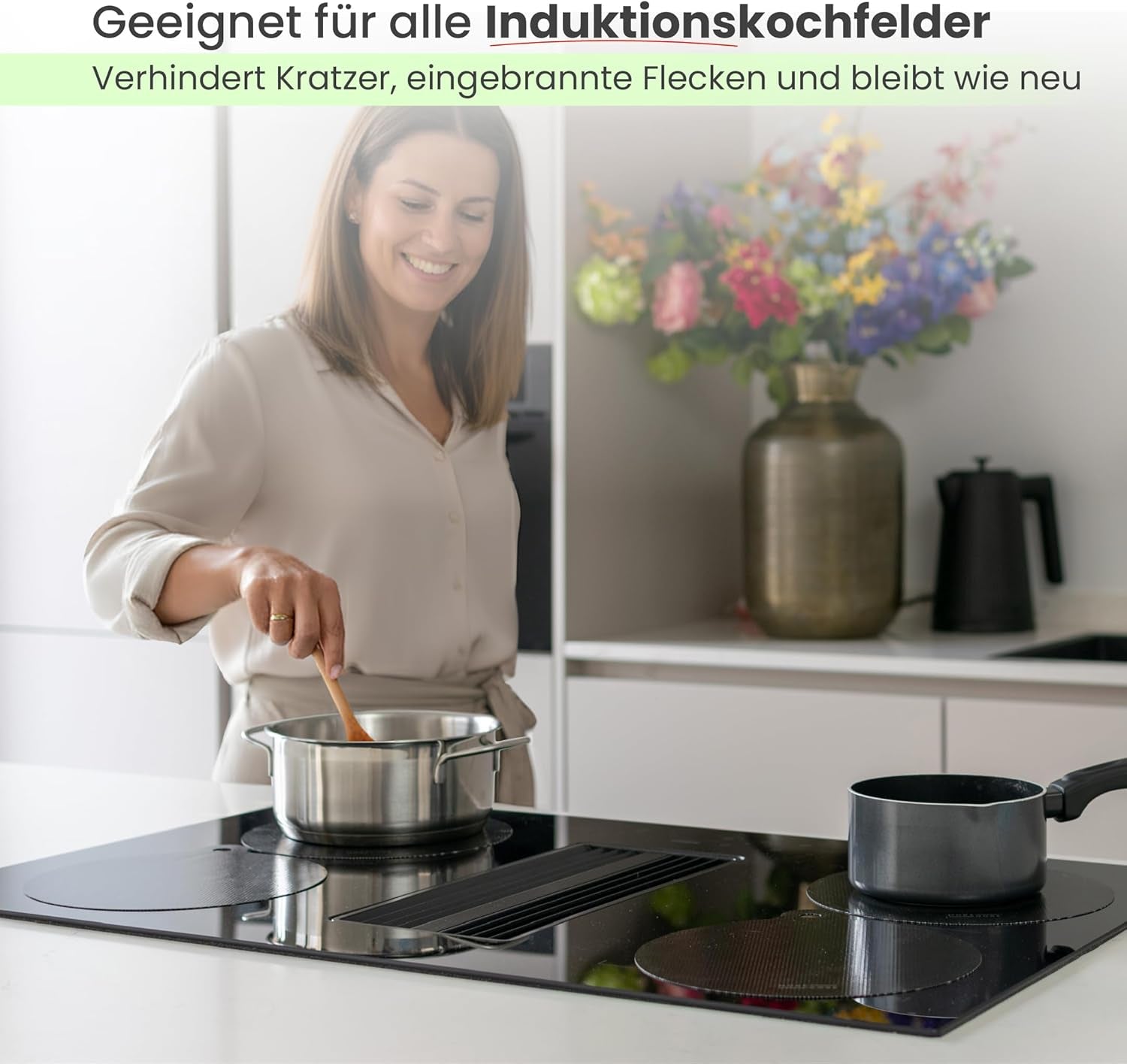 Induktionsschutzmatte | Herdabdeckplatte | Herdabdeckung Induktionsfeld | Kochfeld Abdeckung | Induktionsmatte | Abdeckung Induktionskochfeld | Silikon Matte | Herdabdeckplatten | 5 Stück