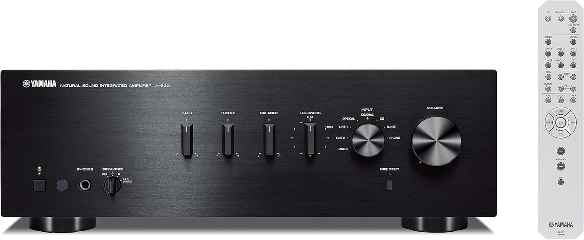 Yamaha A-S301 Stereo Vollverstärker Mit D/A Wandler Schwarz