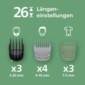 PHILIPS Multigroom 7000 Für Herren - All-In-One 19-Teiliger Barttrimmer Und Haarschneider Für Gesicht, Kopf Und Körper, Selbstschärfende Klingen, 26 Längeneinstellungen (0,5-20 Mm), MG7962/30
