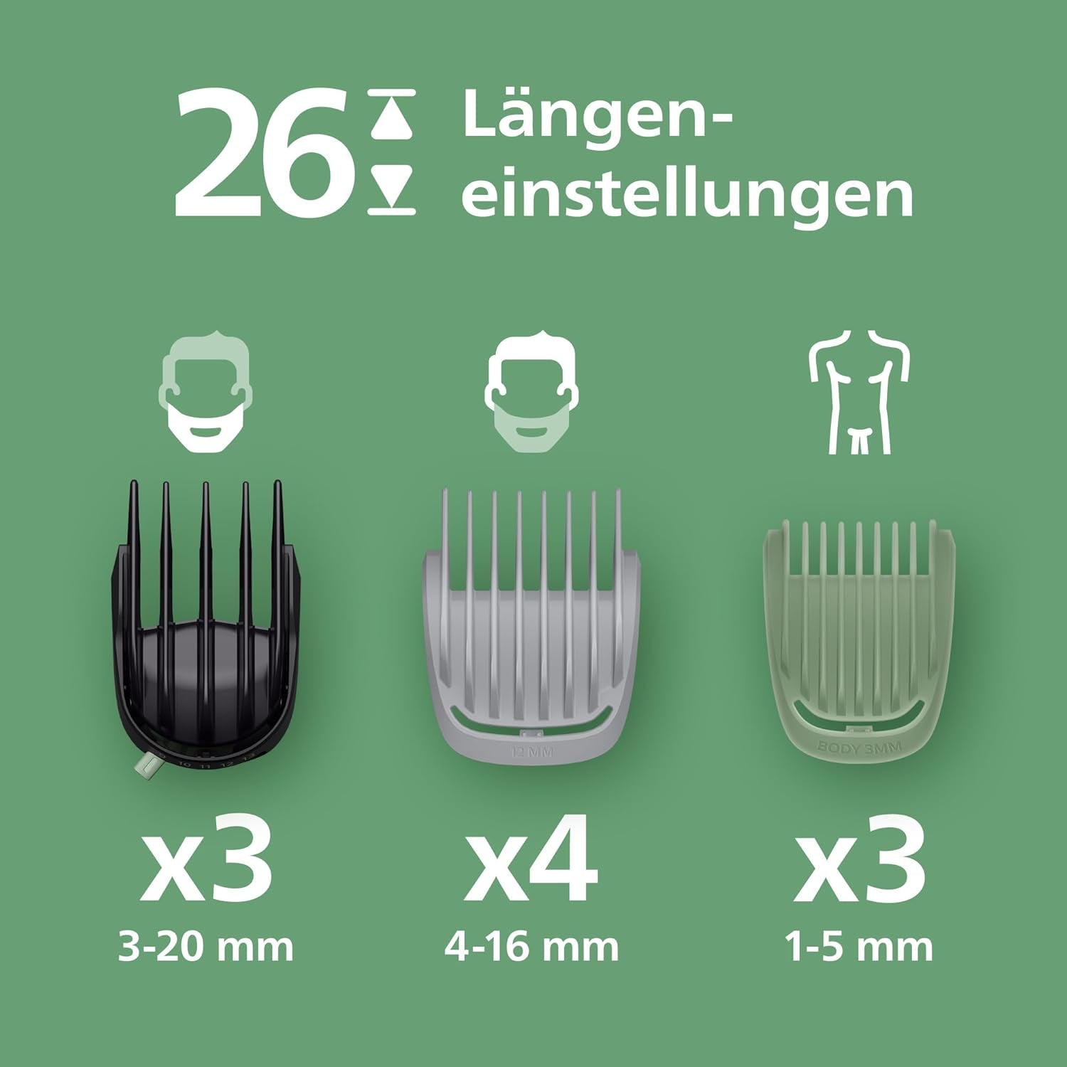 PHILIPS Multigroom 7000 Für Herren - All-In-One 19-Teiliger Barttrimmer Und Haarschneider Für Gesicht, Kopf Und Körper, Selbstschärfende Klingen, 26 Längeneinstellungen (0,5-20 Mm), MG7962/30