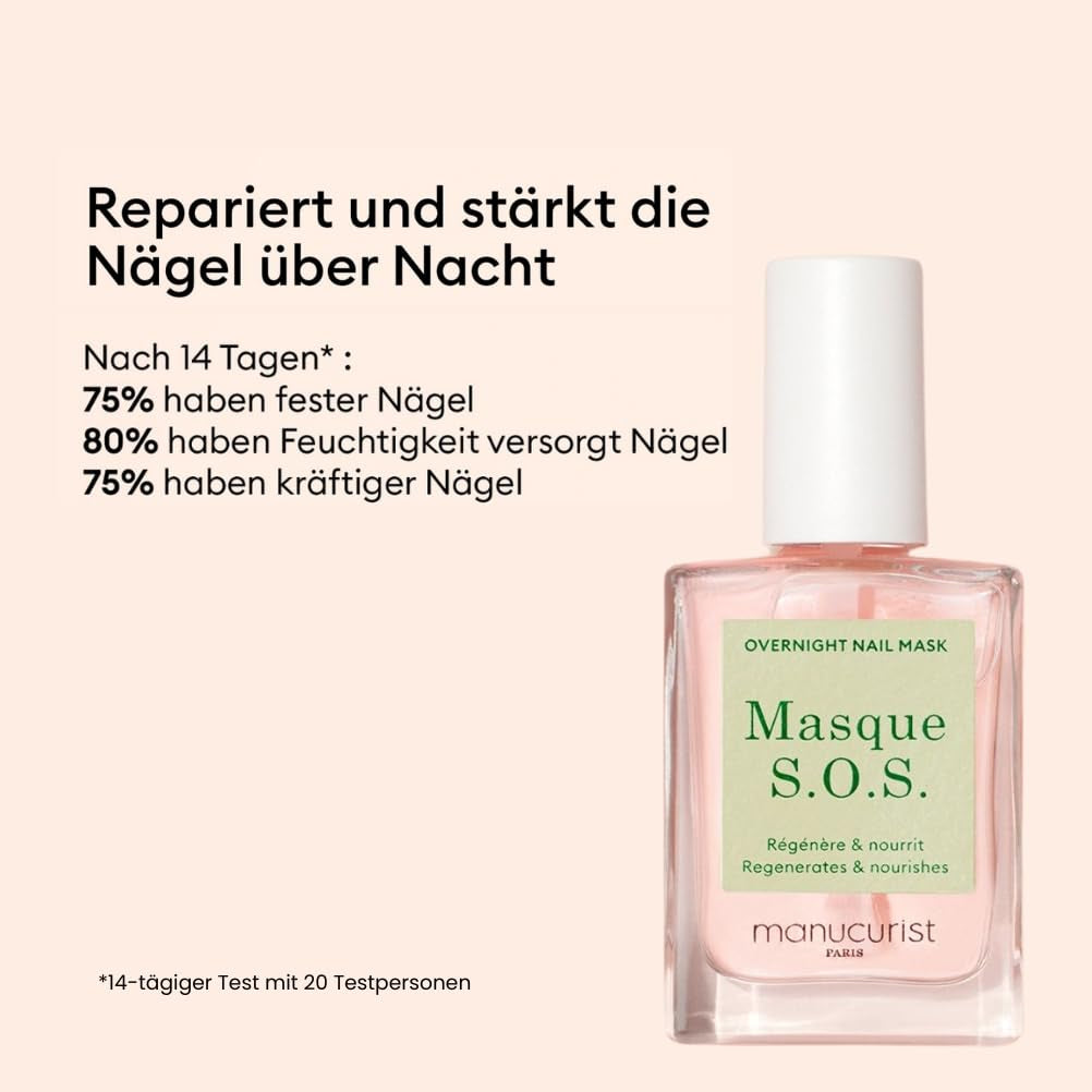 Manucurist Rescue Kit – Fingernagel Pflege Set – Nagelhärter Base Coat SOS, Nagelpflege Sos-Maske, Nagelhautöl Cuticle Oil - Nagelreparatur - Nagelpflege Set - Valentinstag Geschenke Für Frauen