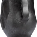 GILDE Vase Antigua Aus Aluminium - Bauchig - Schwarz - Höhe 43Cm X Breite 24Cm - Wasserdichte Blumenvase