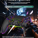 MYSTILUCK Wireless Pro Controller Für Ps-5/Pc/Mac/Ios/Android/Steam Deck, Gamepad Mit 7 Variablen RGB Farben/Hall Effect Sticks&Triggers/Dual Vibration/Headset Anschluss/1500 Mah Akku