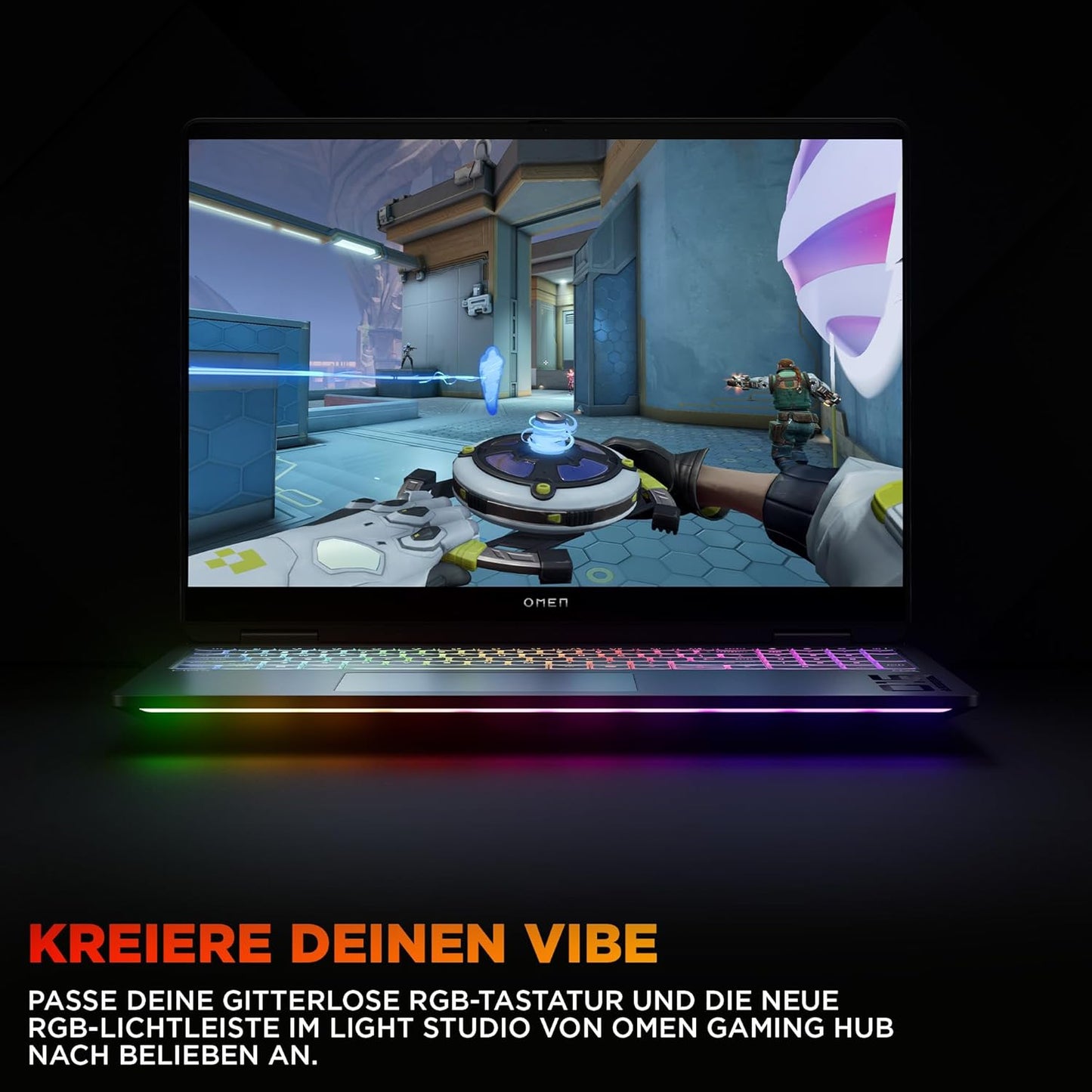 HP Omen MAX Gaming Laptop, 16" 2.5K WUXGA Display 240Hz, Intel Ultra 7-255HX (20C) 13 NPU Tops, NVIDIA Geforce RTX 5070 Ti 12GB VRAM, 32 GB DDR5 RAM, 1 TB SSD, Win 11, QWERTZ, RGB, Alu Schwarz