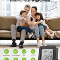 Ghome Smart WLAN Thermometer Hygrometer, Smart Infrarot-Fernbedienung, Digital Temperatur Luftfeuchtigkeitsmesser Mit App-Benachrichtigungsalarm, Kompatibel Mit Alexa Und Google Assistant(1 Pack)