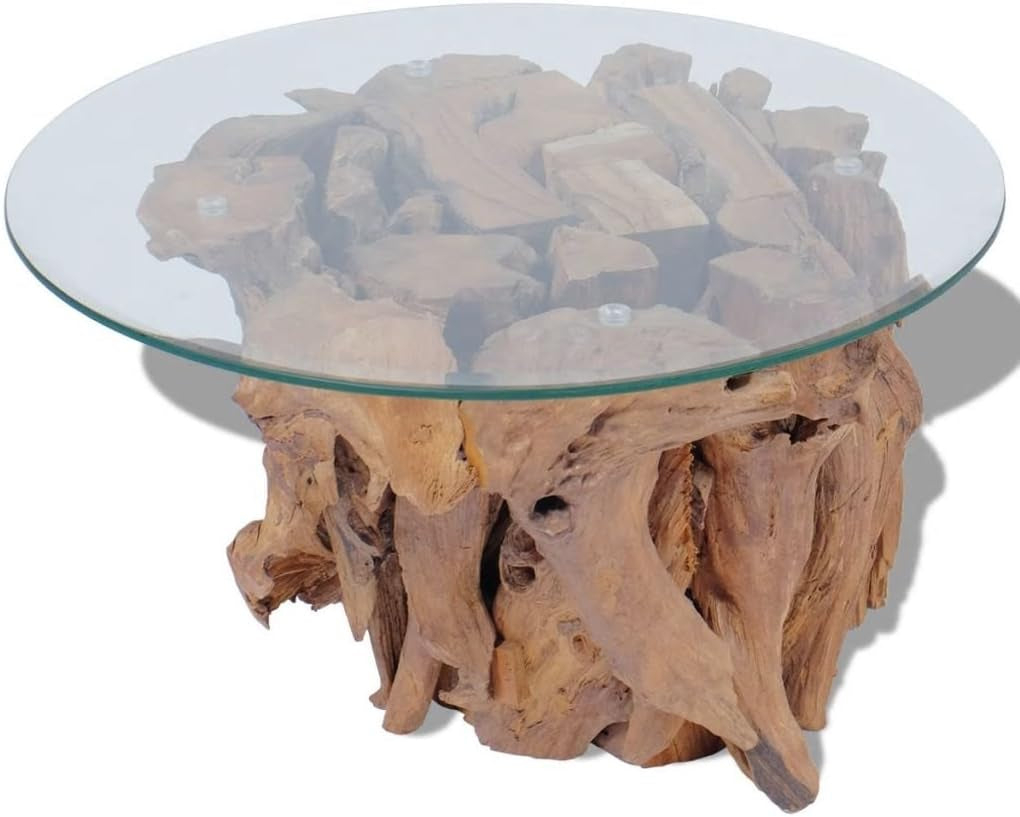 Couchtisch, Wohnzimmertisch, Coffee Table, Cauchtisch, Sofa Tisch, Beistelltisch, Tisch Wohnzimmer, Sofa Table, Kaffeetisch, Massivholz Teak Treibholz 60 Cm