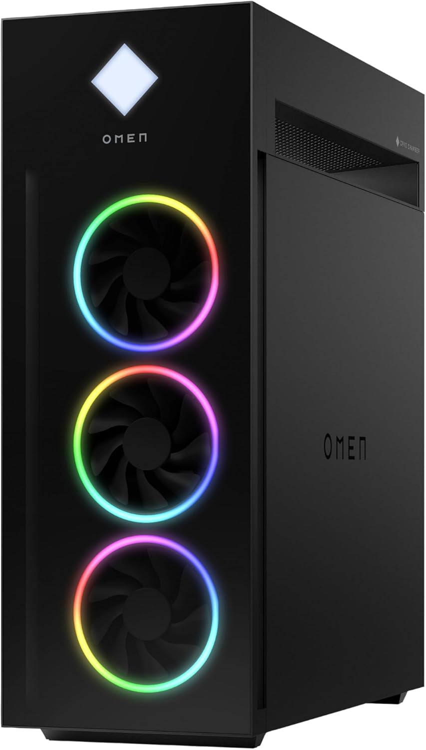 Omen 45L Gaming Desktop PC | Gt22-3295Ng | Intel Core Ultra 9 285K | 64 GB DDR5 RAM | 3 TB SSD | NVIDIA Geforce RTX 5090 (32 GB GDDR7) | Win11 | Flüssigkeitskühlung | Tower PC | Schwarz