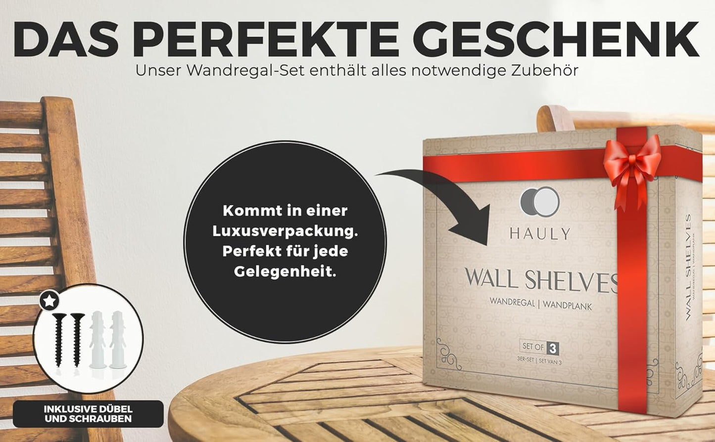 3Er Hexagon Wandregal Set, Schwarze Metall Schweberegale Mit Holzablage, Modernes Wabenregal Für Wohnzimmer, Schlafzimmer, Küche & Büro, Stabiles Stahlrahmen Regal Mit Schrauben & Montagezubehör