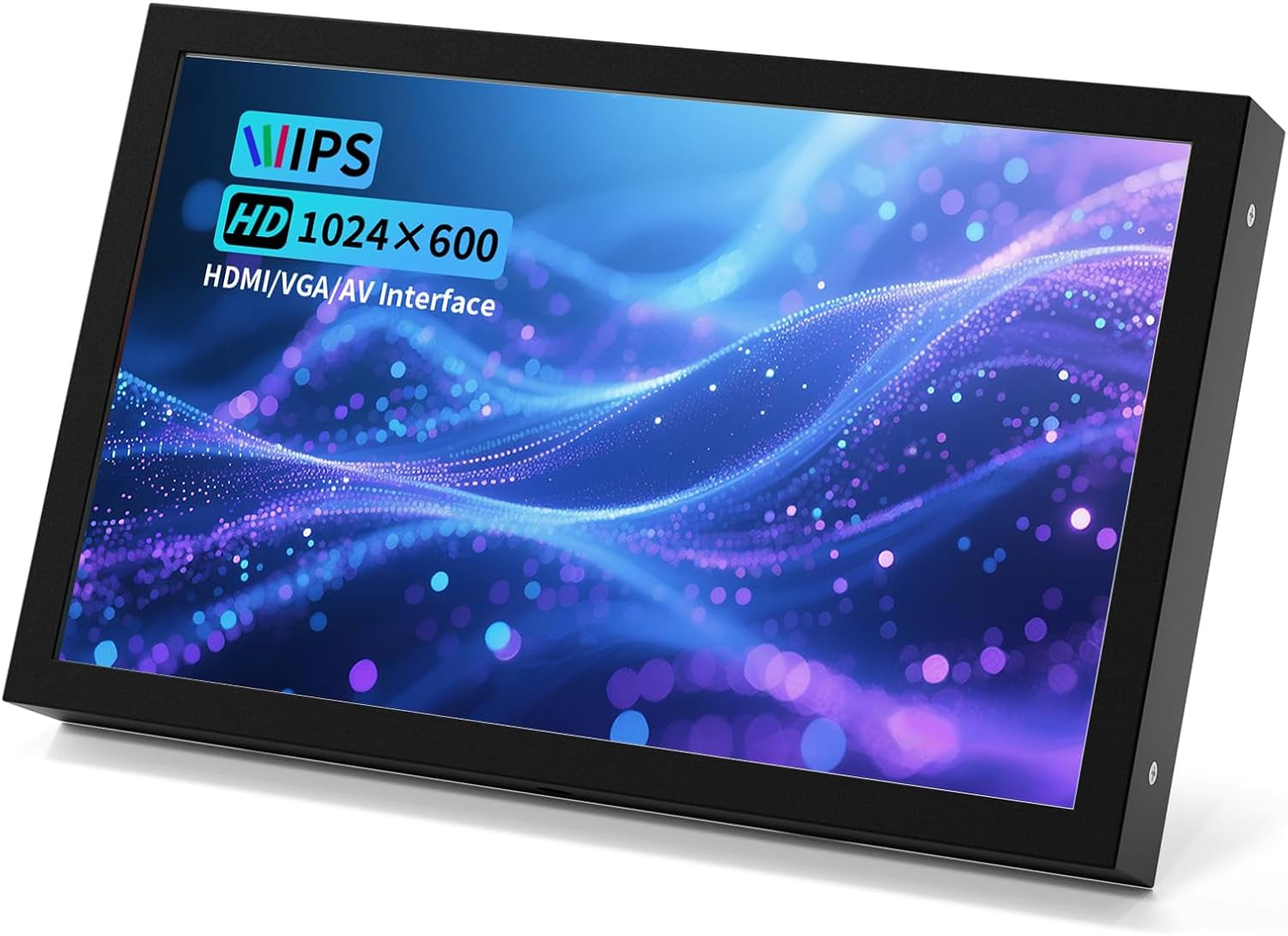 Mini Monitor 7 Zoll HDMI, VGA, AV, BNC, 1024 × 600 Kleiner Ips-Bildschirm Mit Eingebauten Lautsprechern, 178° Betrachtungswinkel LCD Tragbarer Monitor Für PC/TV/DVD/CVBS (Non-Touch)