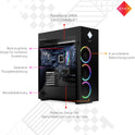 Omen 45L Gaming Desktop PC | Gt22-3295Ng | Intel Core Ultra 9 285K | 64 GB DDR5 RAM | 3 TB SSD | NVIDIA Geforce RTX 5090 (32 GB GDDR7) | Win11 | Flüssigkeitskühlung | Tower PC | Schwarz
