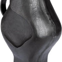 GILDE Vase Antigua Aus Aluminium - Bauchig - Schwarz - Höhe 43Cm X Breite 24Cm - Wasserdichte Blumenvase