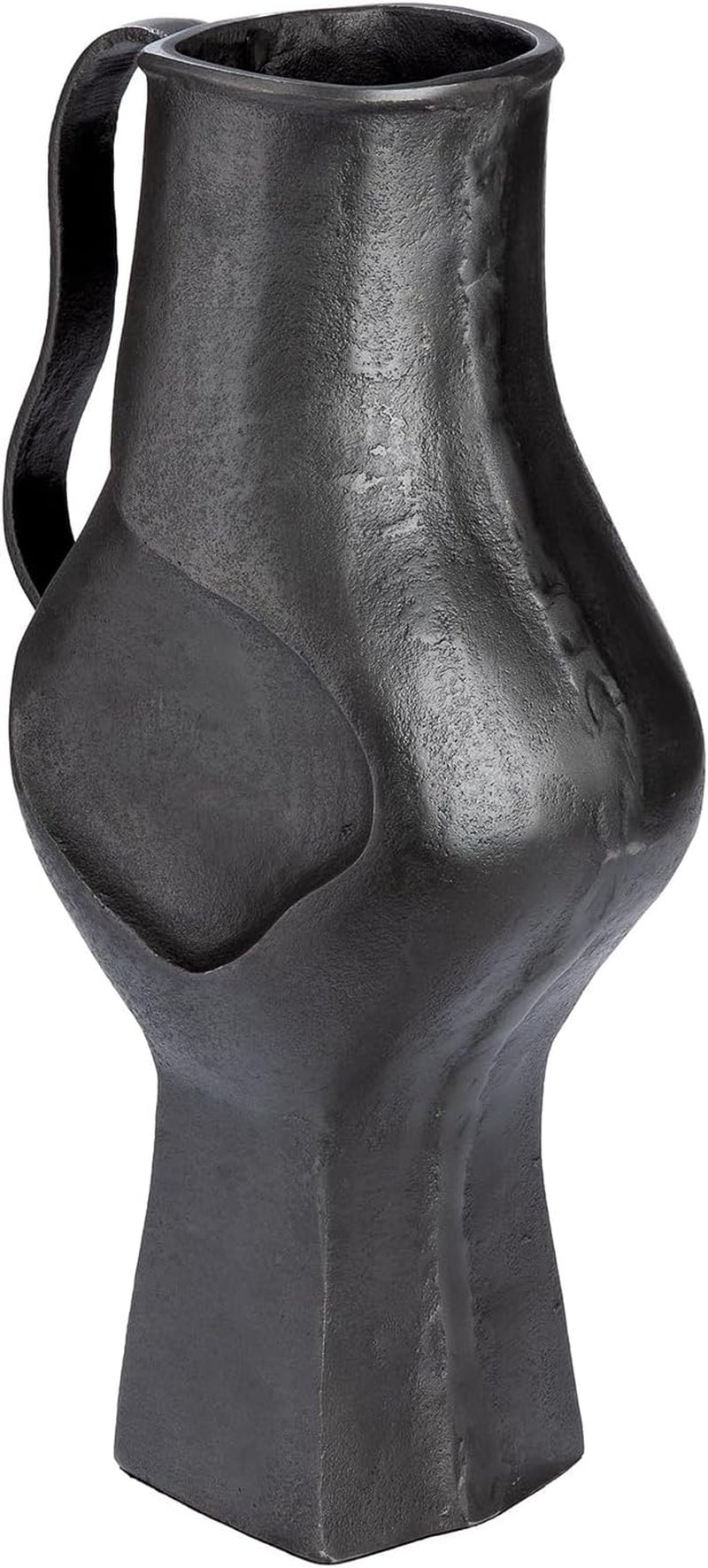 GILDE Vase Antigua Aus Aluminium - Bauchig - Schwarz - Höhe 43Cm X Breite 24Cm - Wasserdichte Blumenvase