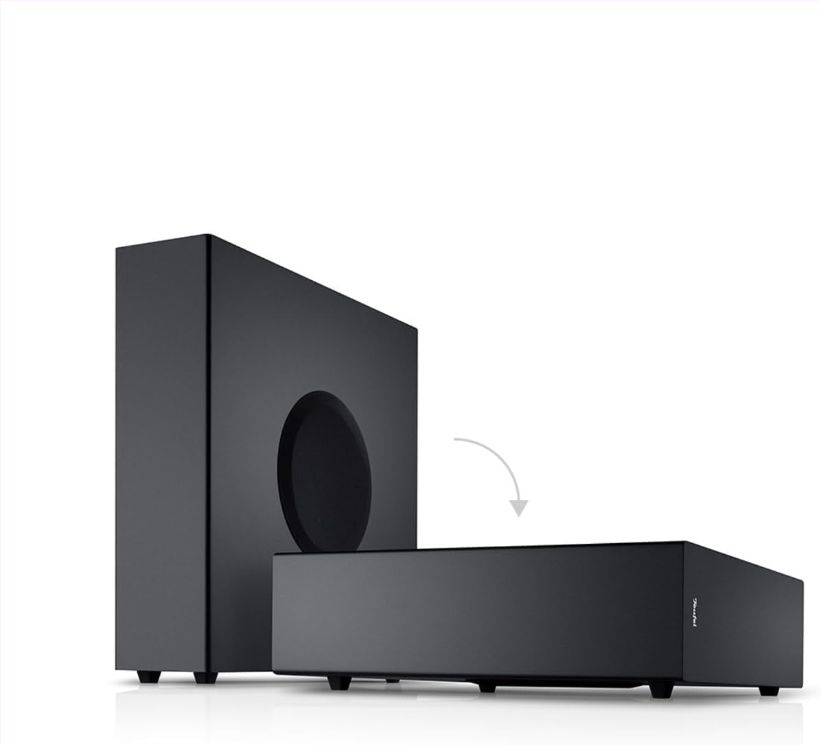 Teufel CINEBAR 11 Mk4-2.1 Dolby Atmos Soundbar Mit Kabellosem Platzsparender Subwoofer, Bluetooth, HDMI 3D ARC CEC, 4K Pass Through, Touch Panel - Schwarz