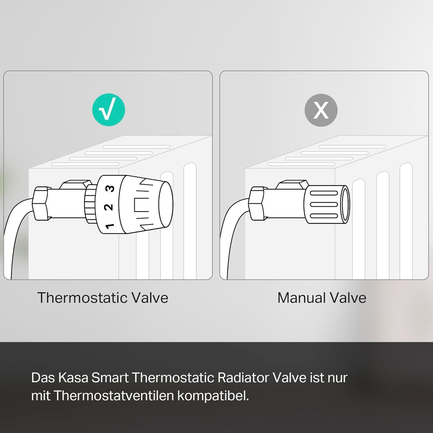 Tp-Link Kasa Smartes Heizkörperthermostat - Wifi Starter Kit, Inklusive 1 Thermostat Und 1 Hub, Heizungssteuerung (Kasa App, Geofencing, Fensteröffnungserkennung), Matter, Alexa