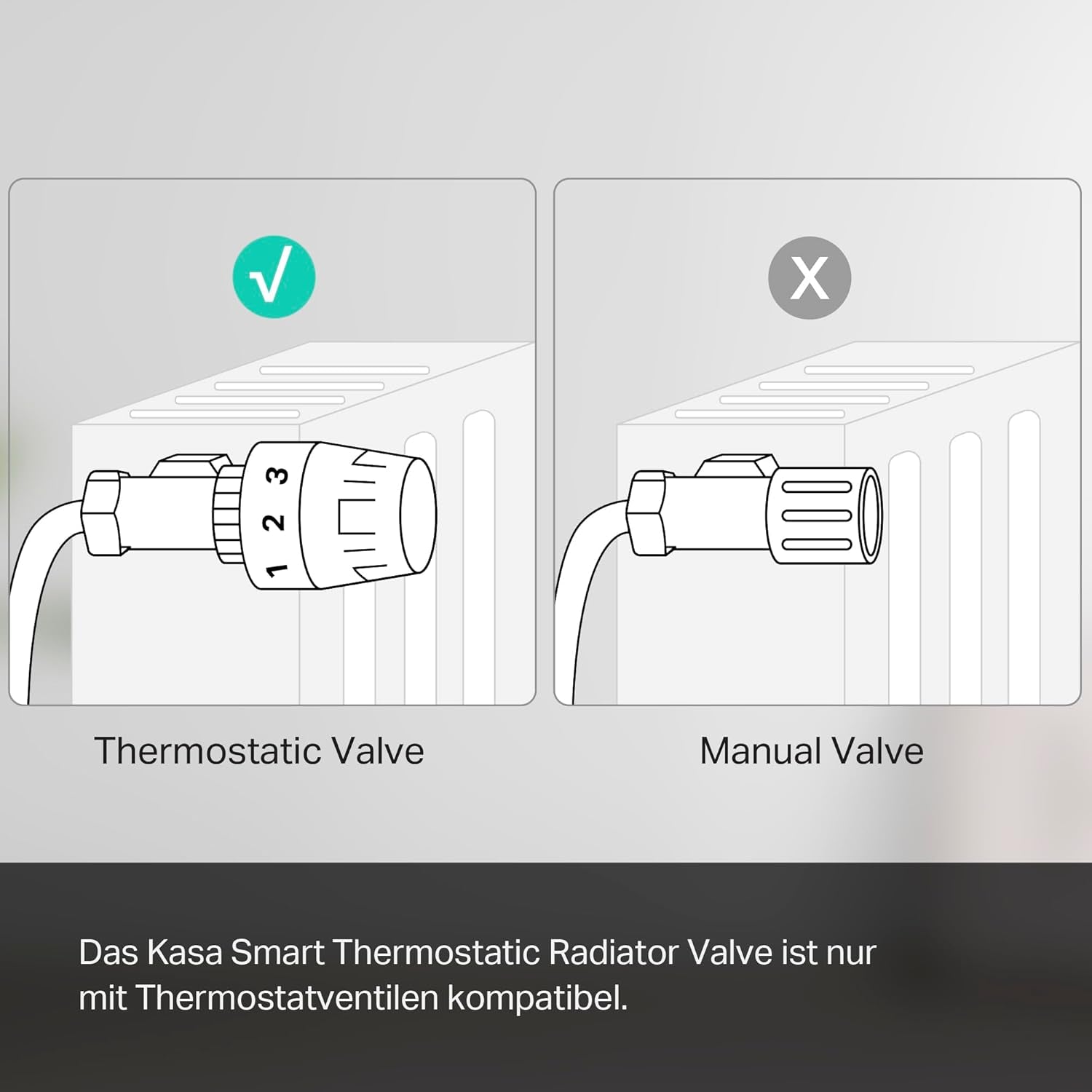 Tp-Link Kasa Smartes Heizkörperthermostat - Wifi Starter Kit, Inklusive 1 Thermostat Und 1 Hub, Heizungssteuerung (Kasa App, Geofencing, Fensteröffnungserkennung), Matter, Alexa