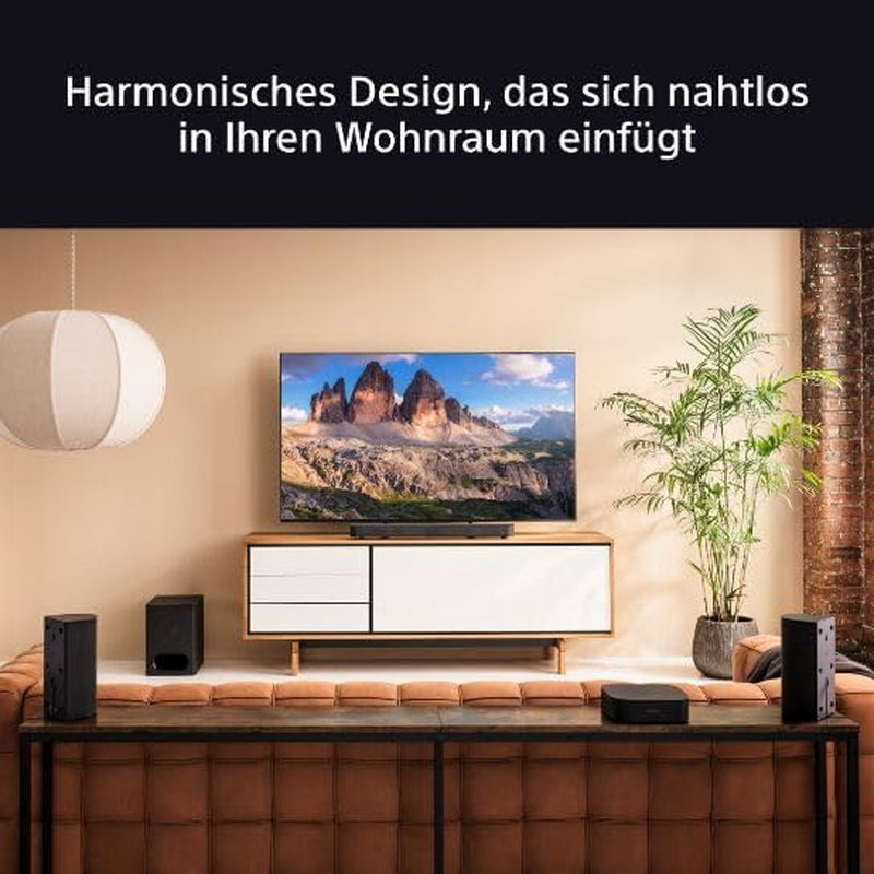 Sony BRAVIA Theatre System 6 (5.1-Kanal-Surround Sound, 1000 W, Inkl. Rücklautsprecher & Subwoofer, Dolby Atmos, DTS:X, AI Voice Zoom 3 Mit BRAVIA TV, DSEE, Multi-Stereo-Party-Modus) Schwarz