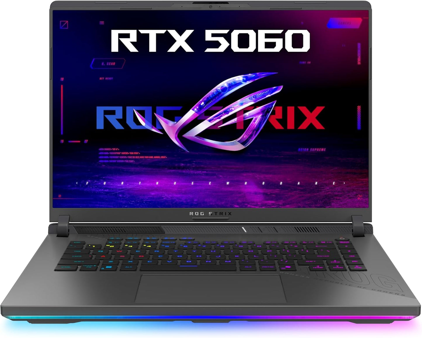 ASUS ROG Strix G16 G614FM Laptop | 16" WUXGA 165Hz/3Ms 16:9 IPS Display | AMD Ryzen 9 9955HX | 16GB RAM | 1TB SSD | NVIDIA RTX 5060 | Win11 Home | QWERTZ | Eclipse Gray | 3Monate Gamepass