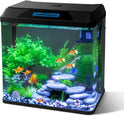 Nobleza - 30L Mini Aquarium Komplettset, Nano Aquarium Stabiles Einsteigerbecken Mit Led-Beleuchtung Und Eingebautem Filtersystem, Schwarz