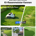 MAMMOTION YUKA 2000 Mähroboter Ohne Begrenzungskabel, Max. 2400M², Netrtk+Vision, Keine Rtk-Antenne, Auto-Kartierung,2000M², Intelligenter Rasenmäher Roboter Mit 4G-Modul, 50% Steigung(Yuka 2000)