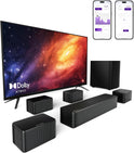 ULTIMEA 7.1 Surround Sound System Für TV Mit Dolby Atmos, App Steuerung, 4 Kabelgebundene Surround-Lautsprecher, 460W Soundbar Für Smart TV Mit Wireless Subwoofer, Heimkino Sound System, Poseidon D80