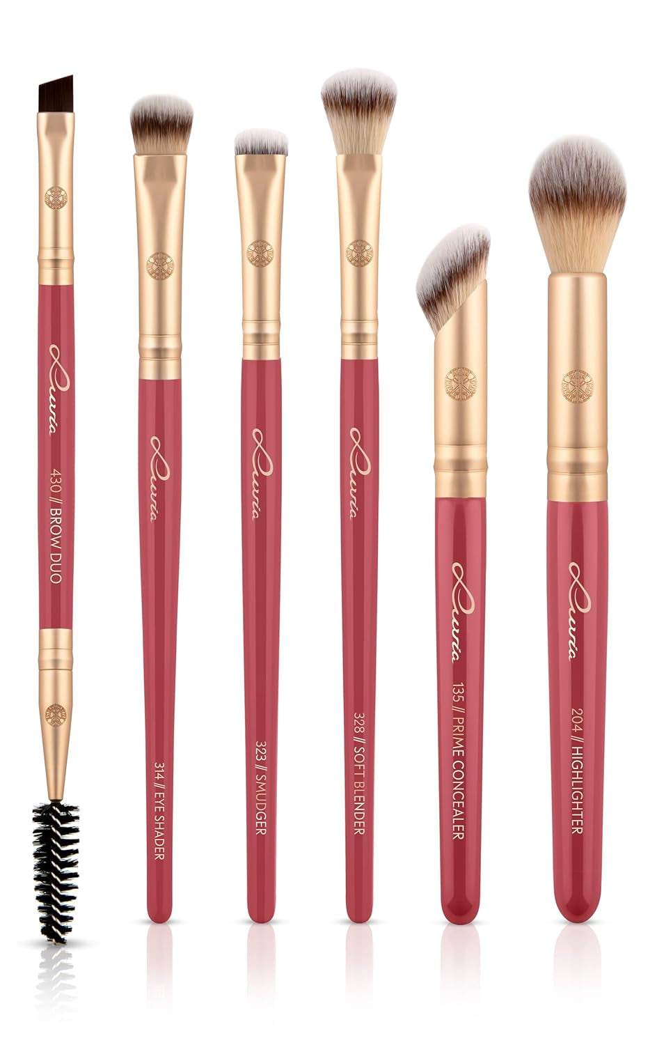 Luvia 14-Teiliges Make-Up Pinselset - Veganes Kosmetikpinsel Set Mit XL Puderpinsel, Schwamm & Blender - Ideal Für Anfänger & Profis - Hochwertige Schminkpinsel Für Perfektes Make-Up