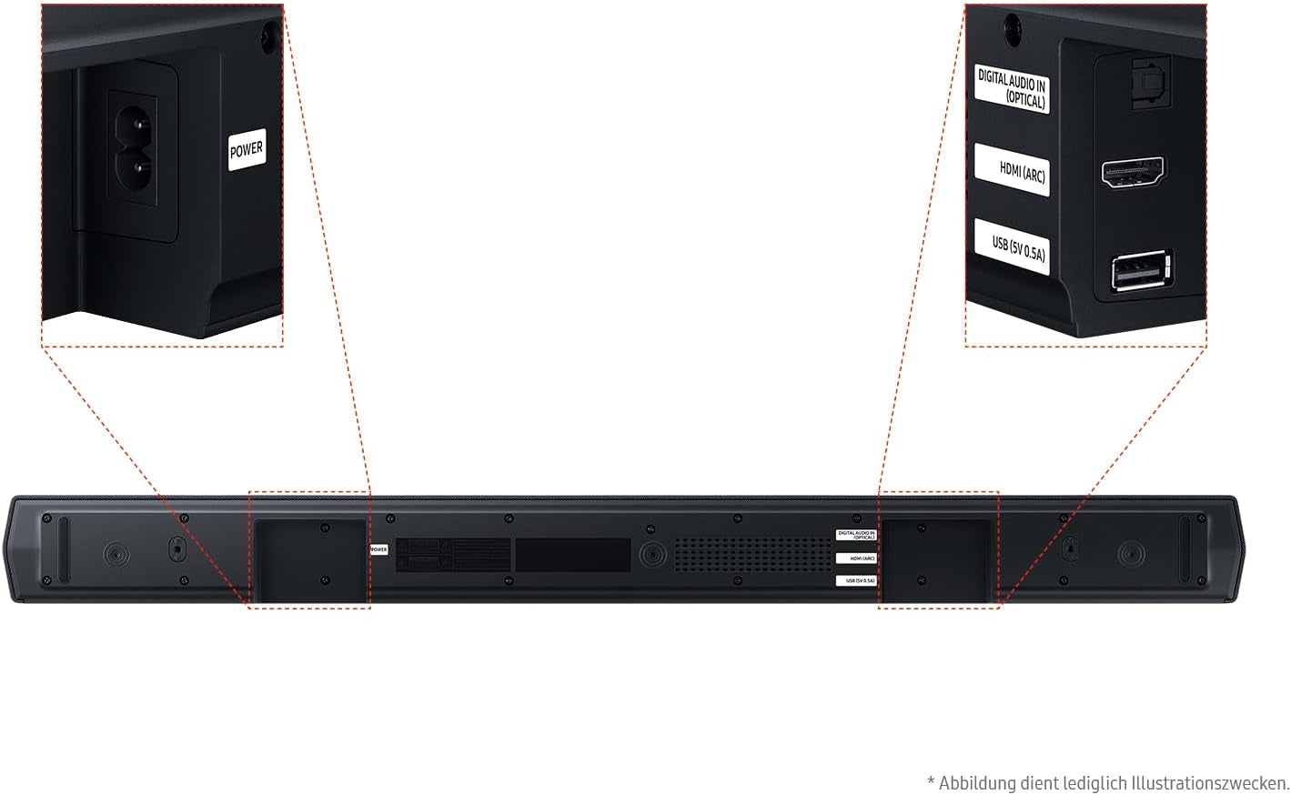 SAMSUNG HW-B460GF B-Series 2.1-Kanal-Soundbar Für Fernseher, Tv-Lautsprecher Mit Kabellosem 6,5"-Subwoofer, Game Mode, Adaptive Sound, Bass-Boost-Modus, Virtueller Surround Sound