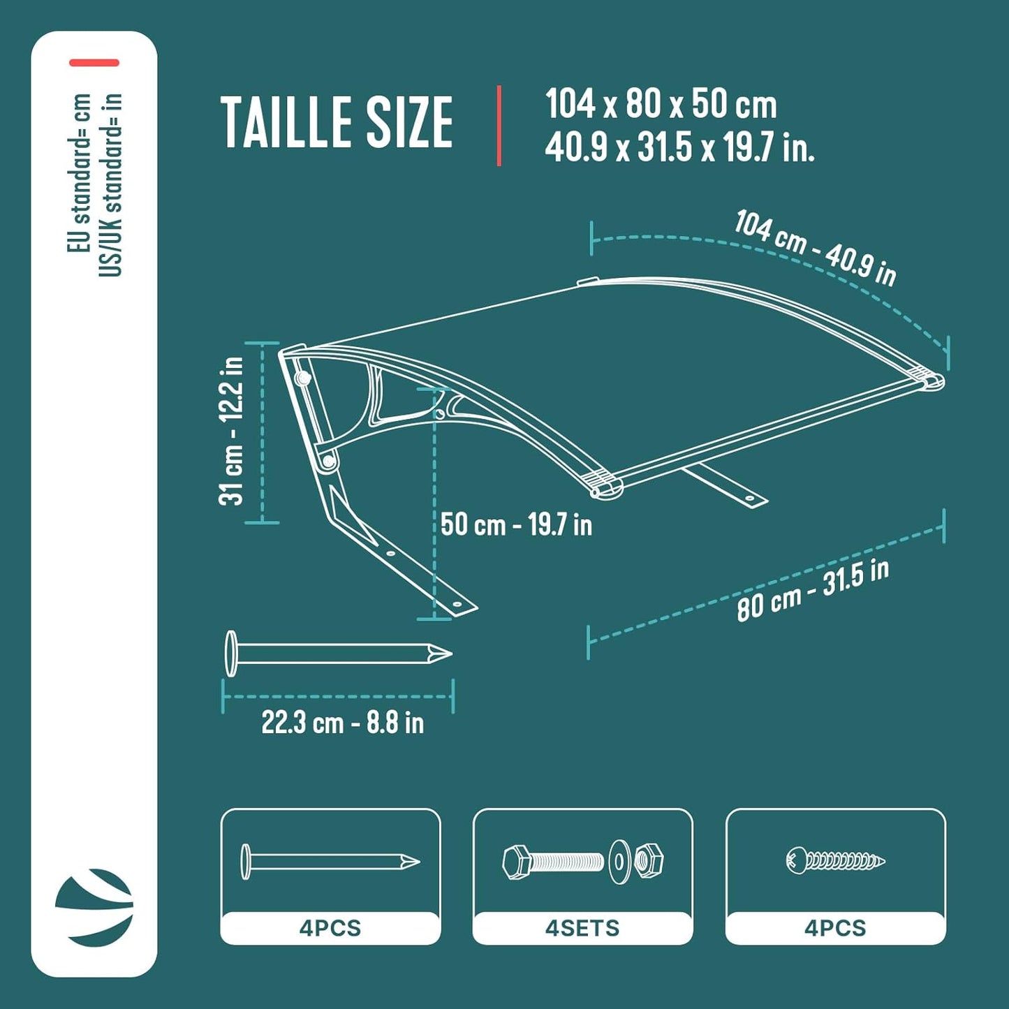 VOUNOT® Mähroboter Garage, Rasenmäher Rasenroboter Carport Überdachung Mit Metallfüßen, Wetterfest, Schutz Vor Laub, Uv-Schutz, 104×80×50 Cm, Grau