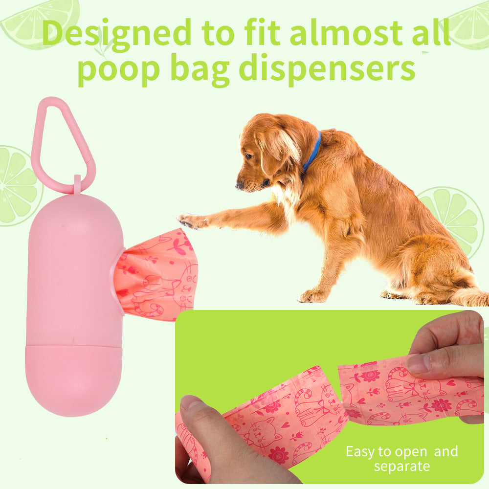 60 rolls of biodegradable pet garbage bag dog litter bag lemon fragrance fecal bag