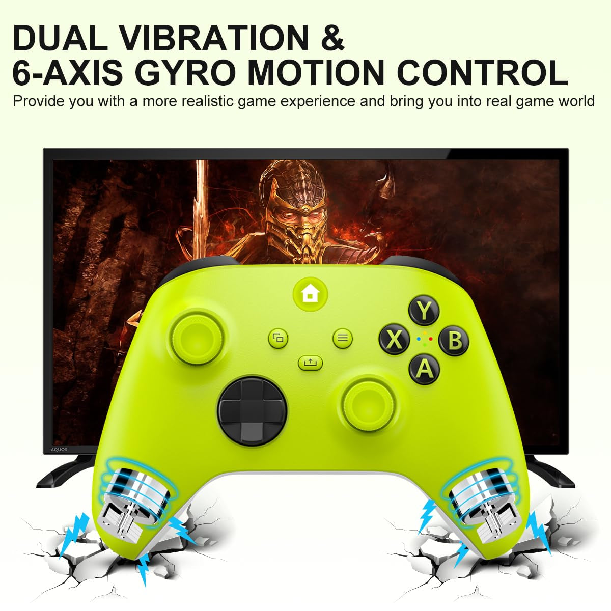 Xbox Controller Wireless Für Xbox One, Xbox Series X/S, Xbox One X/S,Wireless Controller Mit 2.4Ghz Wireless Adapter,Mit 3.5Mm Kopfhörerbuchse,Gelb