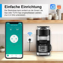 ANTELA WLAN Smart Steckdose Mit Strommessung 16A, Smart Home Steckdose Kompatibel Mit Alexa/Google Home, Stromverbrauch Messen, Sprachsteuerung, APP Fernsteuerung, 2,4Ghz, 4 Pcs