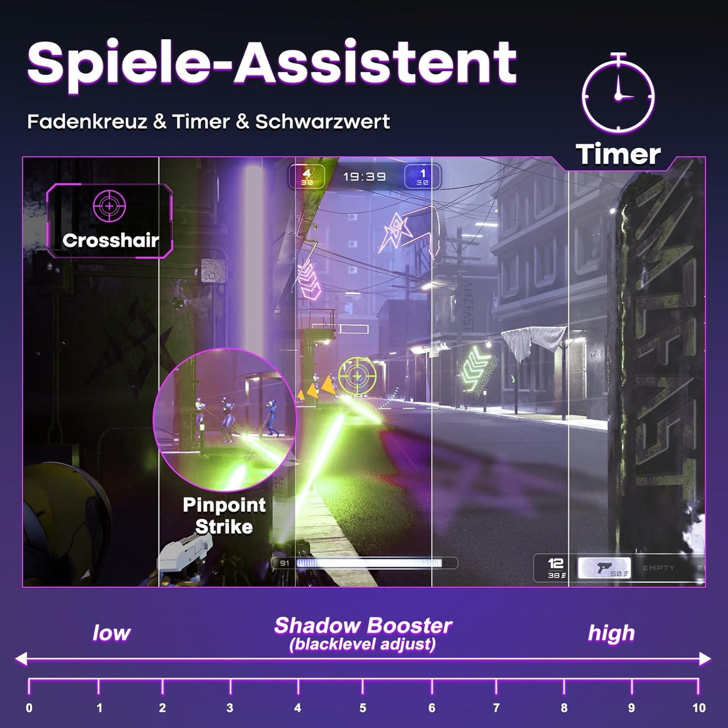 Amzfast 34 Zoll Curved Gaming Monitor, 3440X1440 UWQHD, 240Hz, 21:9 VA Panel, 1500R, 1Ms MPRT, Adaptive Sync, HDR, DCI-P3 98%, Srgb 130%, Pip/Pbp, HDMI2.1 & DP1.4, VESA 75X75Mm, AMZG34C5Q Pro