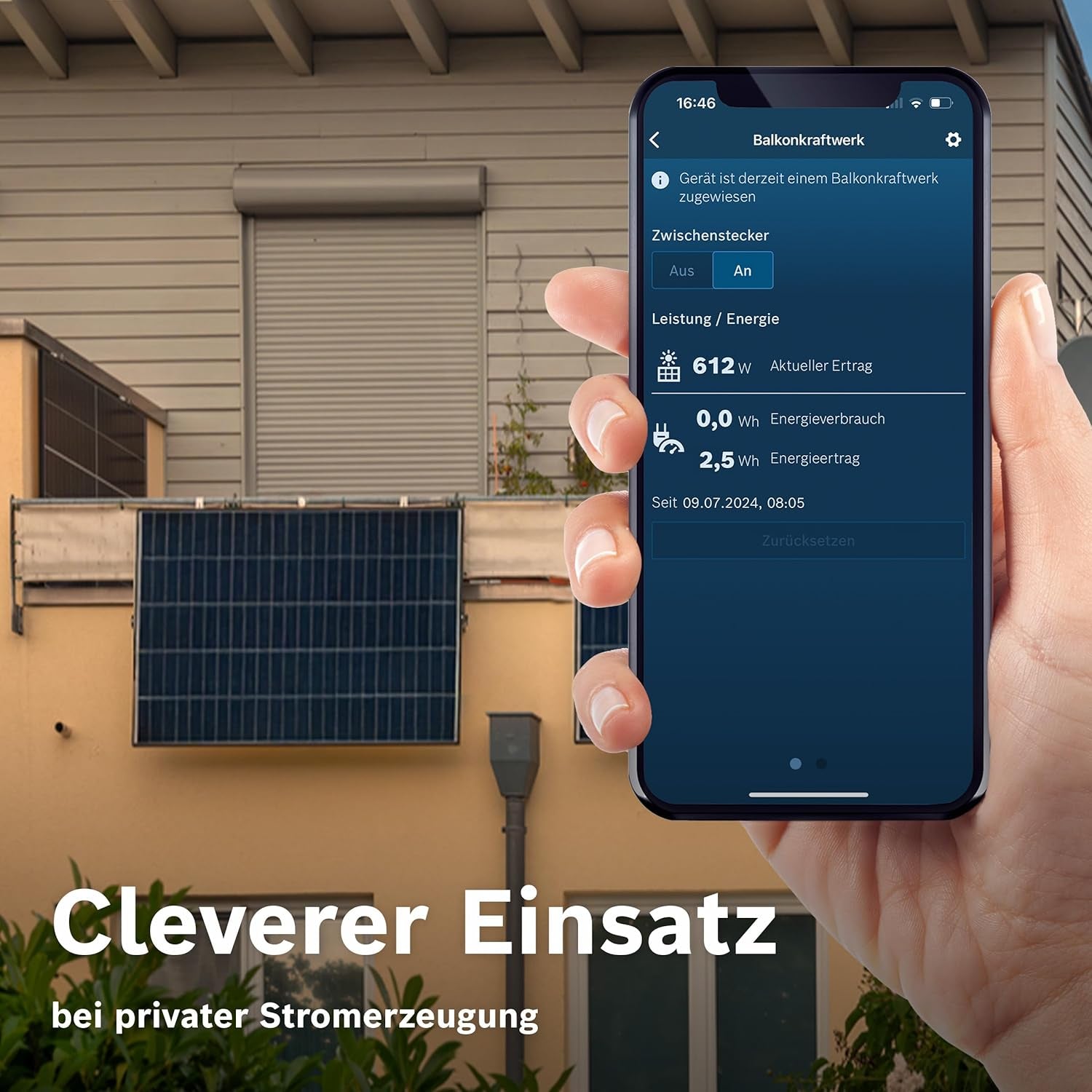 Bosch Smart Home Zwischenstecker Kompakt [+M], Smarte WLAN Steckdose, App Steuerbar Mit Energiesparfunktion, Flexible Nutzung Im Bosch Smart Home System Oder Herstellerübergreifend in Matter Systemen