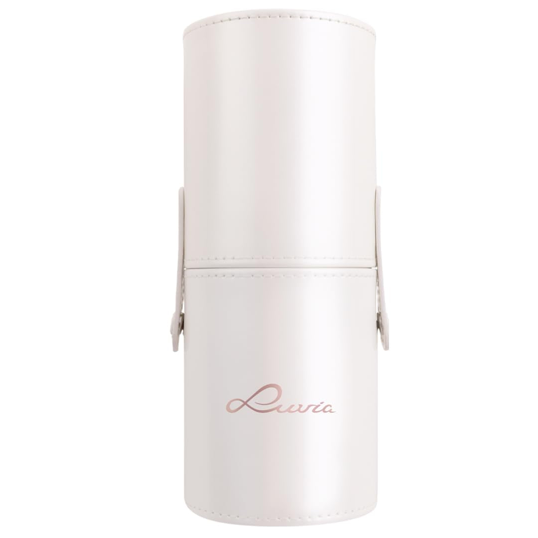 Make-Up Pinselset 15-Teilig Vegan | 12 Profi Schminkpinsel | Inkl. Blender, Reinigungsmatte & Veganem Leder-Köcher | Prime Vegan Pro | Coffee/Perlmutt | Luvia