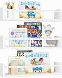 Bücherregal Für Kinder, 41.5Cm Schweberegale Wandregal Für Wand 3Er-Set, Baby-Kinderzimmer-Dekoration, Massivholz, Wandregale Für Kinderzimmer, Schlafzimmer, Wohnzimmer, Badezimmer, Küche Und Mehr