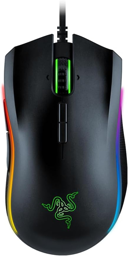 Razer Mamba Elite - Kabelgebundene Gaming Maus Mit Chroma RGB Beleuchtung Für PC / Mac (Optischer 5G-Sensor, Mechanische Switches, 9 Programmierbare Tasten) Schwarz